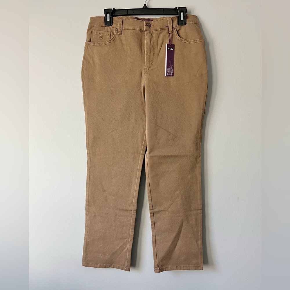 Gloria Vanderbilt Petite Amanda Slimming High-Rise Straight-Leg Jeans Size 10